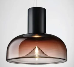 Suspension, Aella S 54 L , Noir et bordeaux nuancé, LED, dim, 2700K, 3808 lm, Ø54cm, H46,2cm - LEUCOS