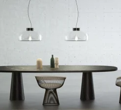 Suspension, Aella S 54, noir, LED, dim, 2700K, 3808 lm, Ø54cm, H29,2cm - LEUCOS
