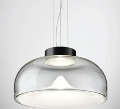 Suspension, Aella S 54, noir, LED, dim, 2700K, 3808 lm, Ø54cm, H29,2cm - LEUCOS