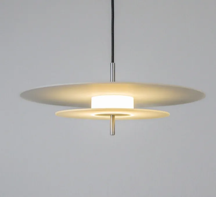 Suspension, Aeroplan verre, LED, 3000K, 2400 lm, Ø47cm, H19cm - Loftlight