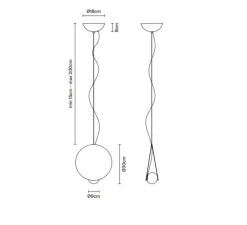 Suspension, Akoya F61, blanc, LED, 2700K, Ø30cm, H30cm - Fabbian