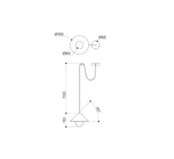 Suspension, Alba Top, laiton, Ø15cm, H11cm - Contain