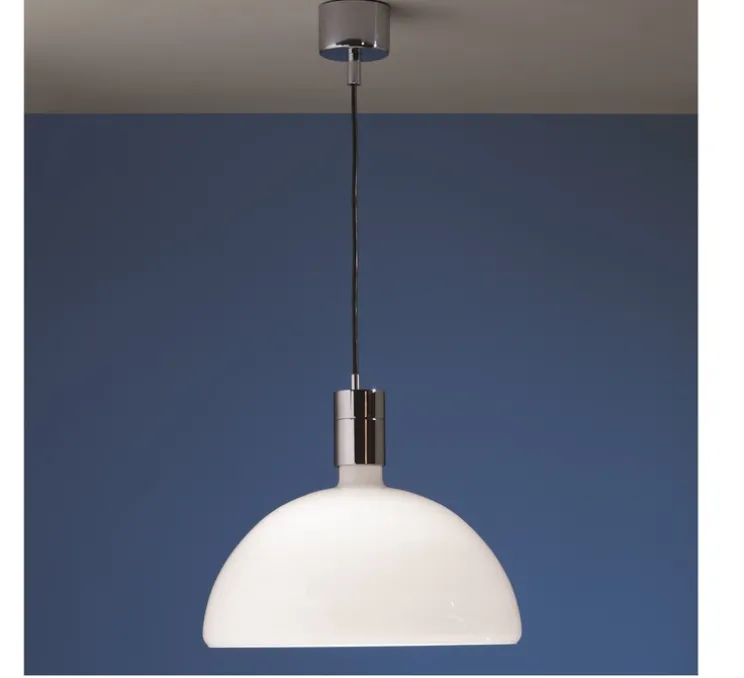 Suspension, Albini AM/AS, AM4C, blanc et chrome, Ø40cm, H32cm - Nemo Lighting
