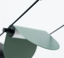 Suspension, Ali di Luce, 5, noir et vert, LED, 2700K, 400 lm, L94cm, H160cm - OliveLab