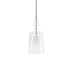 Suspension, Alibaglass, medium, pyrex transparent, Ø18cm, H41cm - Karman
