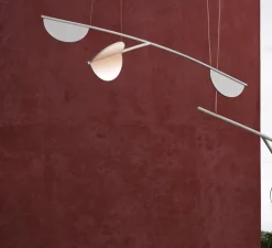 Suspension, Almendra Organic S3 Y Short, nude, LED, 2700K, 4200 lm, L161,1cm, H58,5cm - Flos