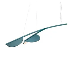 Suspension, Almendra Organic S2 Y Short, bleu baie, LED, 2700K, 2800 lm, L132,8cm, H53,3cm - Flos