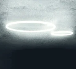 Suspension, Alphabet of light circular,blanc, LED, Ø90cm, 3000K, 6041lm, H5cm - Artemide