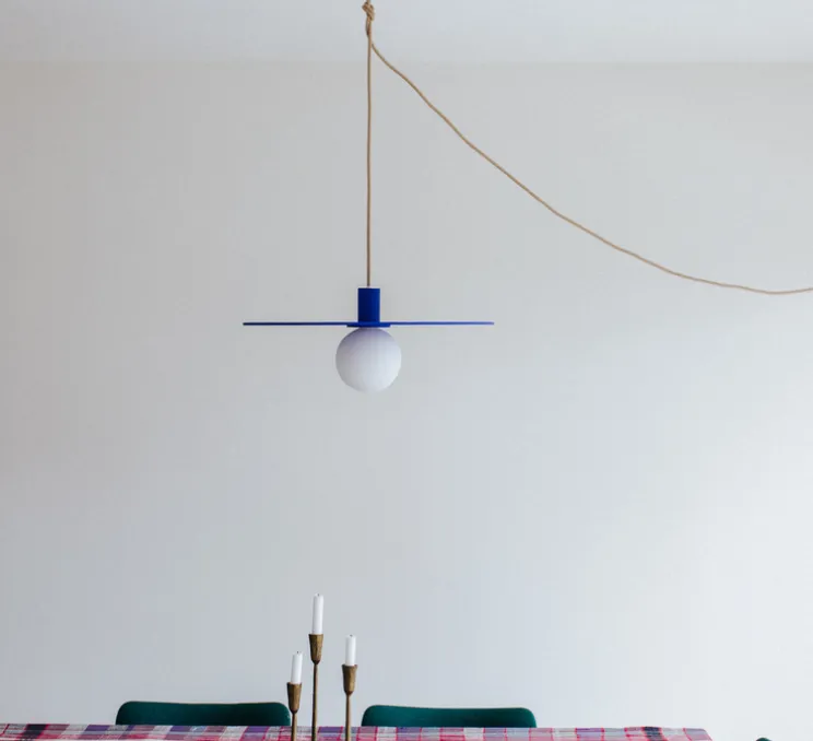 Suspension, Ama 60, bleu, Ø60cm, H10cm - Zuri