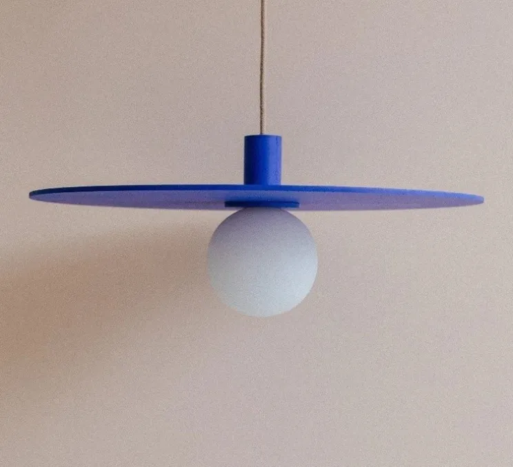 Suspension, Ama 60, bleu, Ø60cm, H10cm - Zuri