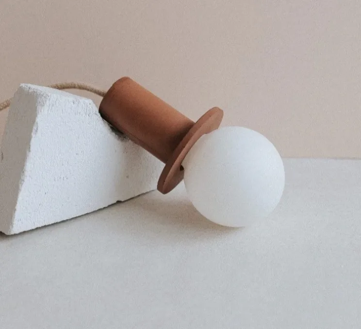 Suspension, Ama 10, châtaigne, Ø10cm, H10cm - Zuri