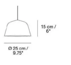 Suspension, Ambit 25, gris souris, Ø25cm, H15cm - Muuto