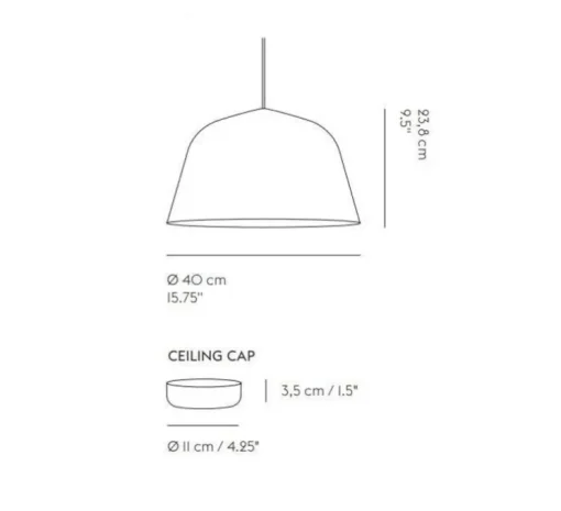 Suspension, Ambit 40, taupe, Ø40cm, H23,8cm - Muuto