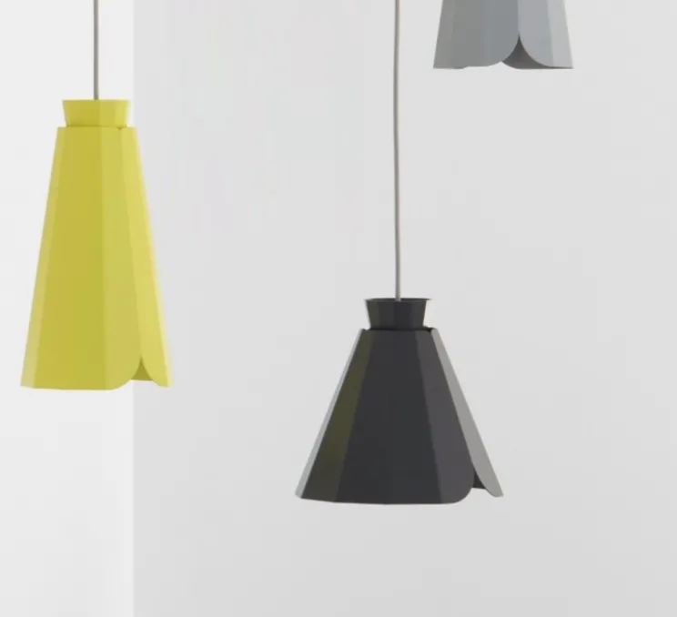 Suspension, Ankara, Medium, noir, câble gris, Ø21,8cm, H20,8cm - MATIERE-GRISE