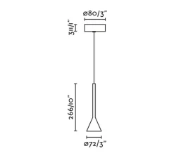 Suspension, Anna, blanc, LED, 2700K, 205 lm, Ø7,2cm, H26,6cm - Faro