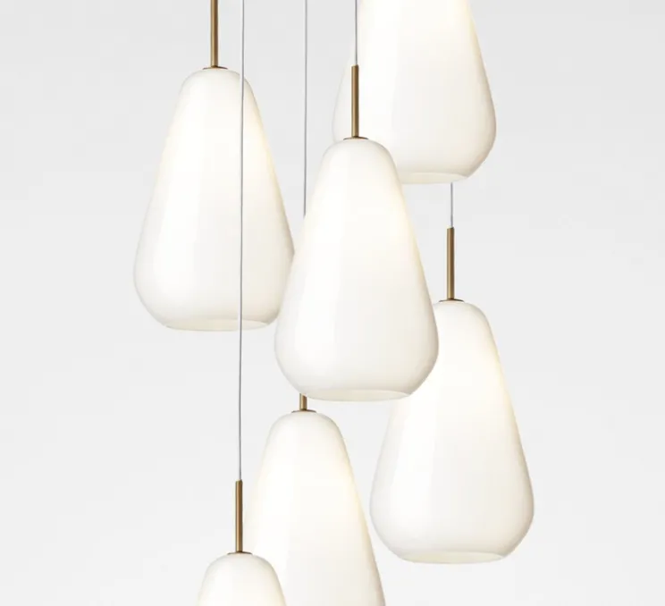 Suspension, Anoli 6, blanc, Ø46,5cm, H250cm - Nuura