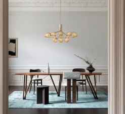 Suspension, Apiales 18, laiton, verre transparent, Ø89cm, H48cm - Nuura