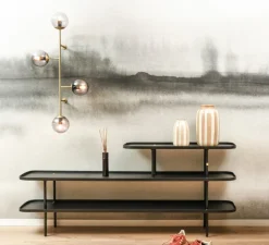 Suspension, Apiales 18, laiton, verre transparent, Ø89cm, H48cm - Nuura