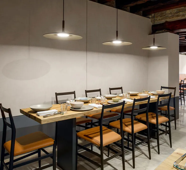 Suspension, Aplomb Large, gris, LED, 2700K, 1279lm, Ø45cm, H20cm - Foscarini