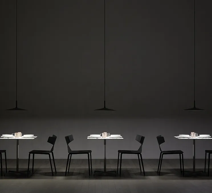 Suspension, Aplomb Large, gris, LED, 2700K, 1279lm, Ø45cm, H20cm - Foscarini