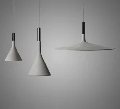 Suspension, Aplomb Large, gris, LED, 2700K, 1279lm, Ø45cm, H20cm - Foscarini