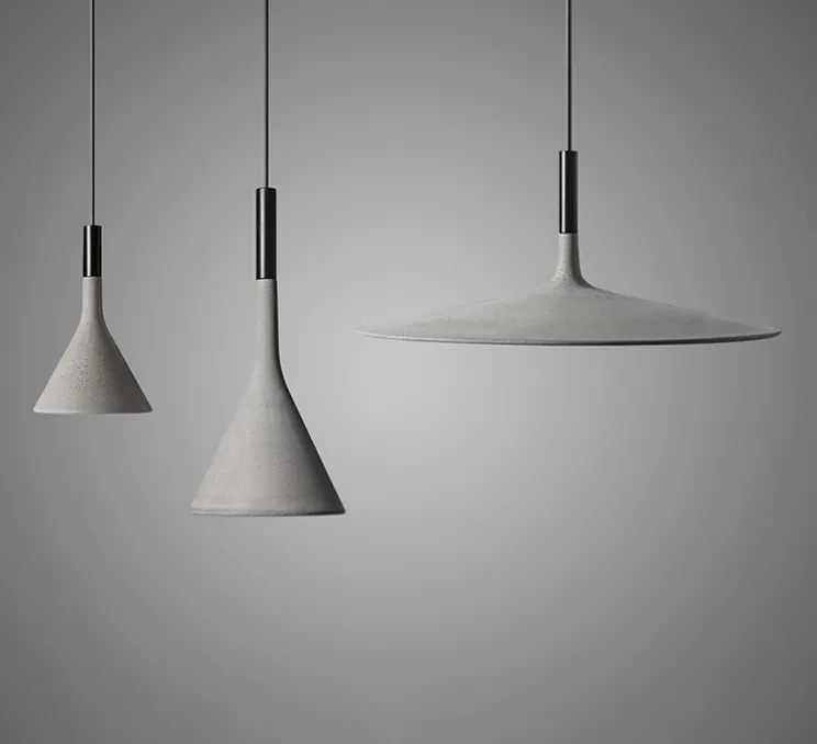 Suspension, Aplomb Large, gris, LED, 2700K, 1279lm, Ø45cm, H20cm - Foscarini