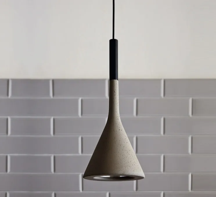 Suspension, Aplomb, mini, gris, Ø11,5cm, H20cm - Foscarini