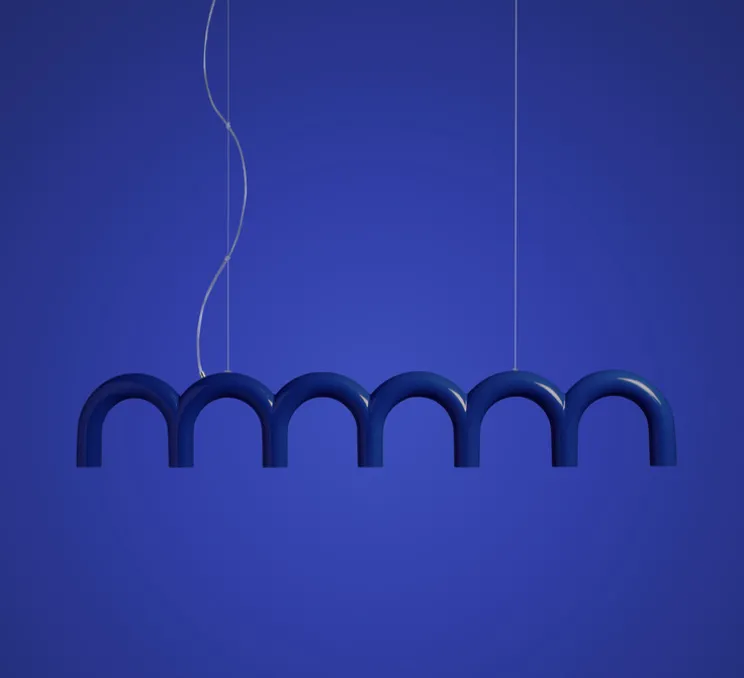 Suspension, Arch, Bleu Cobalt, L125,5cm, H20cm - Oblure