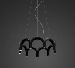 Suspension, Arch circle, Noir, Ø76cm, H22cm - Oblure