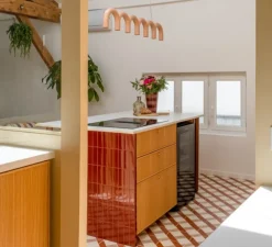 Suspension, Arch, Rose nude, L125,5cm, H20cm - Oblure