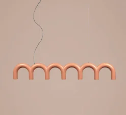 Suspension, Arch, Rose nude, L125,5cm, H20cm - Oblure