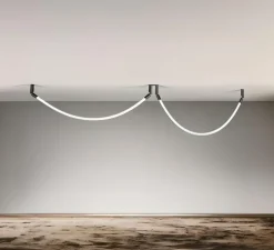 Suspension, Arco, A-4002X2, anthracite, IP65, LED, dim, 2700K, 1092 lm, L241cm, H3,5cm - Estiluz