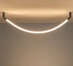 Suspension, Arco, A-4002X, anthracite, IP65, LED, dim, 2700K, 1092 lm, L115cm, H3,5cm - Estiluz