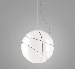 Suspension, Armilla Chrome, Blanc chromé, Ø36cm, H36cm - Fabbian