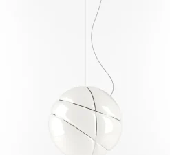 Suspension, Armilla Chrome, Blanc chromé, Ø36cm, H36cm - Fabbian