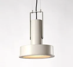 Suspension, Arne Domus, blanc, IP54, LED, dim, 2700K, 1972 lm, Ø31cm, H37,3cm - Santa & Cole