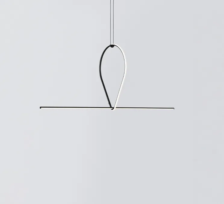 Suspension, Arrangements (drop down + line), noir, LED, 2700K, 2916lm, L170,6cm, H69,6cm - Flos