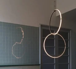 Suspension, Arrangements (round S x2), noir, LED, 2700K, 2160lm, Ø39,5cm, H75,6cm - Flos