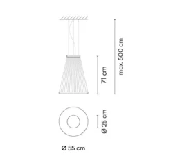 Suspension, Array, 1850, beige, LED, dim, 1-10V, 2700K, 3993 lm, Ø55cm, H71cm - Vibia