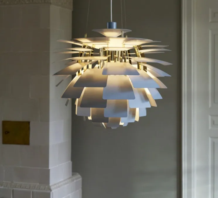 Suspension, Artichoke S, vert poudré, laiton, Ø48cm, H46,5cm - Louis Poulsen