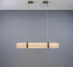 Suspension, Ashford Linear, argent antique, LED, 2700K, 660 lm, Ø15cm, H120;9cm - Mullan Lighting