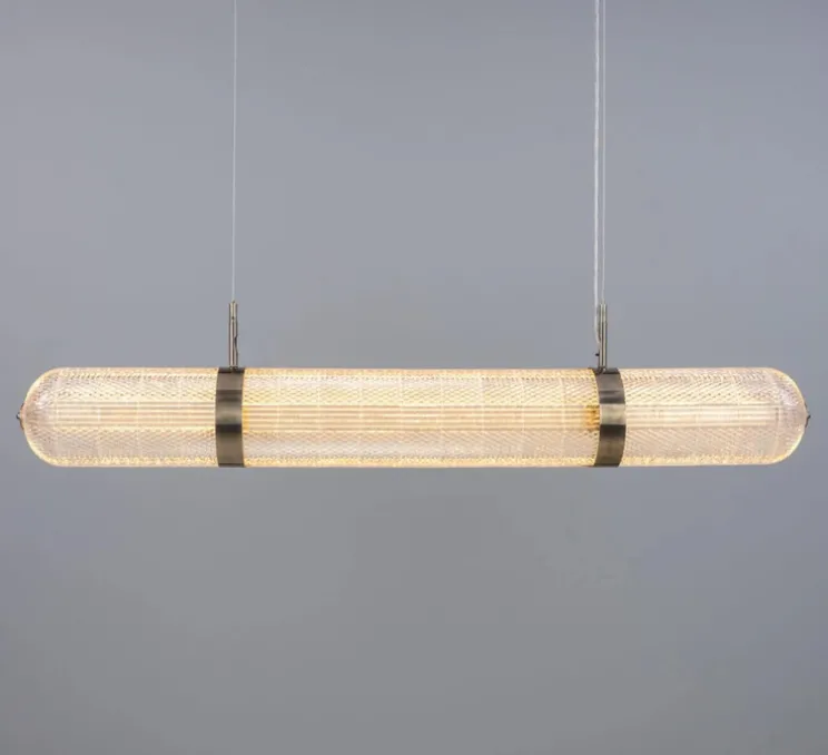 Suspension, Ashford Linear, argent antique, LED, 2700K, 660 lm, Ø15cm, H120;9cm - Mullan Lighting