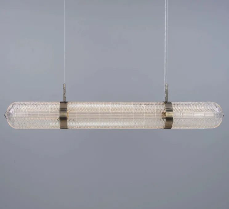 Suspension, Ashford Linear, argent antique, LED, 2700K, 660 lm, Ø15cm, H120;9cm - Mullan Lighting