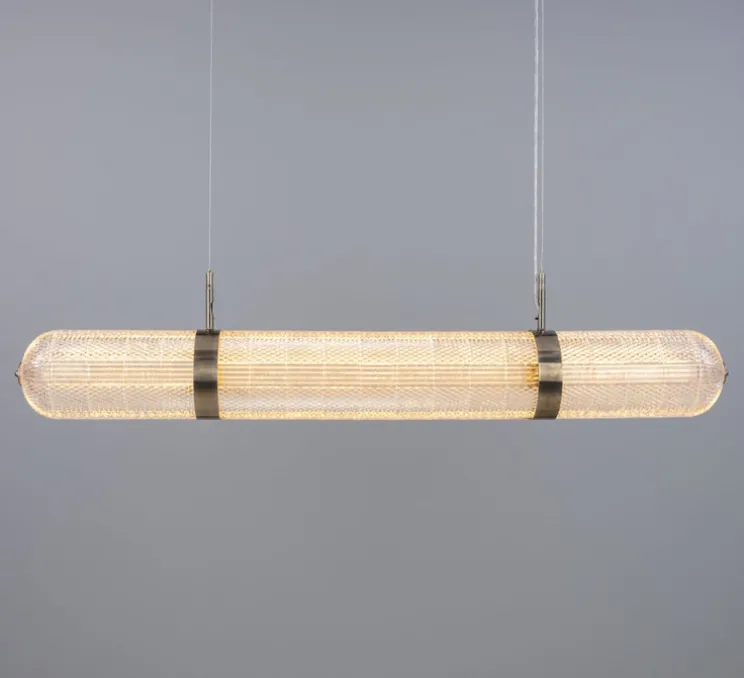 Suspension, Ashford Linear, argent antique, LED, 2700K, 660 lm, Ø15cm, H120;9cm - Mullan Lighting