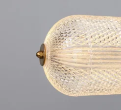 Suspension, Ashford Linear, laiton antique, LED, 2700K, 660 lm, Ø15cm, H120,9cm - Mullan Lighting