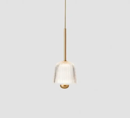Suspension, Asteea 1, laiton satiné, Ø12,5cm, H30,3cm-Nuura