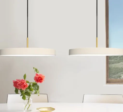 Suspension, Asteria Medium, blanc perle, LED, 3000k, 1300lm, Ø43cm, H14,3cm - Umage
