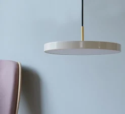 Suspension, Asteria Medium, brume et laiton, LED, 3000K, 1300lm, Ø43cm, H14cm - Umage