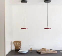 Suspension, Asteria Micro, rouge rubis, LED, 3000K, 450 lm, Ø15cm, H5,7cm - Umage