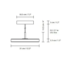 Suspension, Asteria Mini, laiton, Ø31cm, H3,3cm - Umage